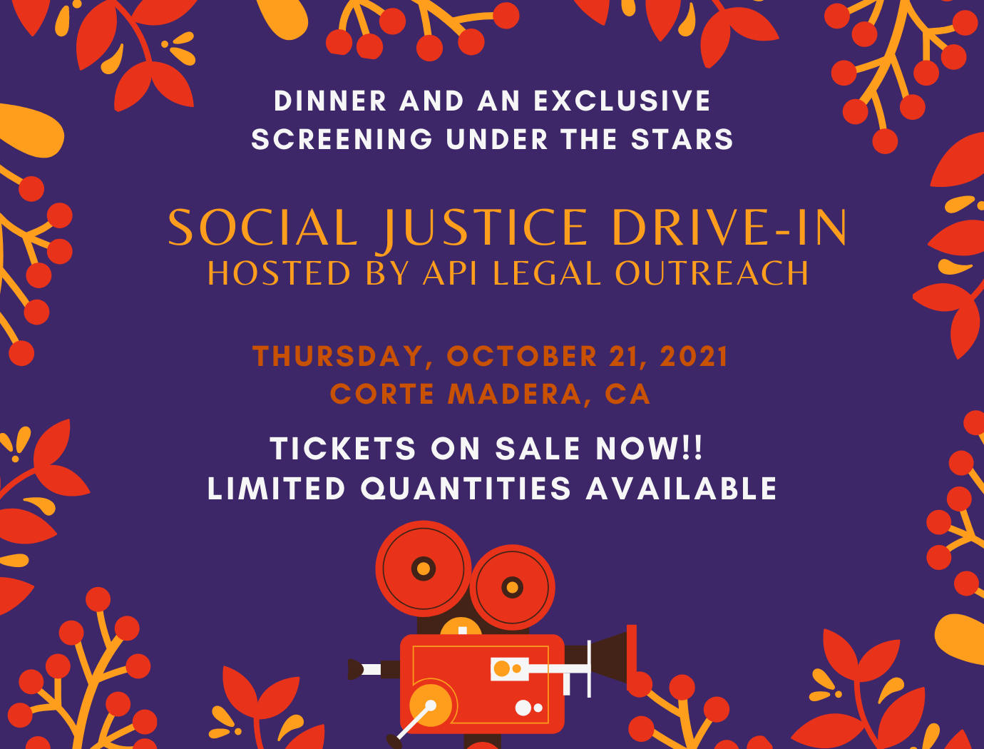 APILO Social Justice Drive In Invite 10-21-2021 APILO Social Justice Drive In October 21 Tickets on sale now