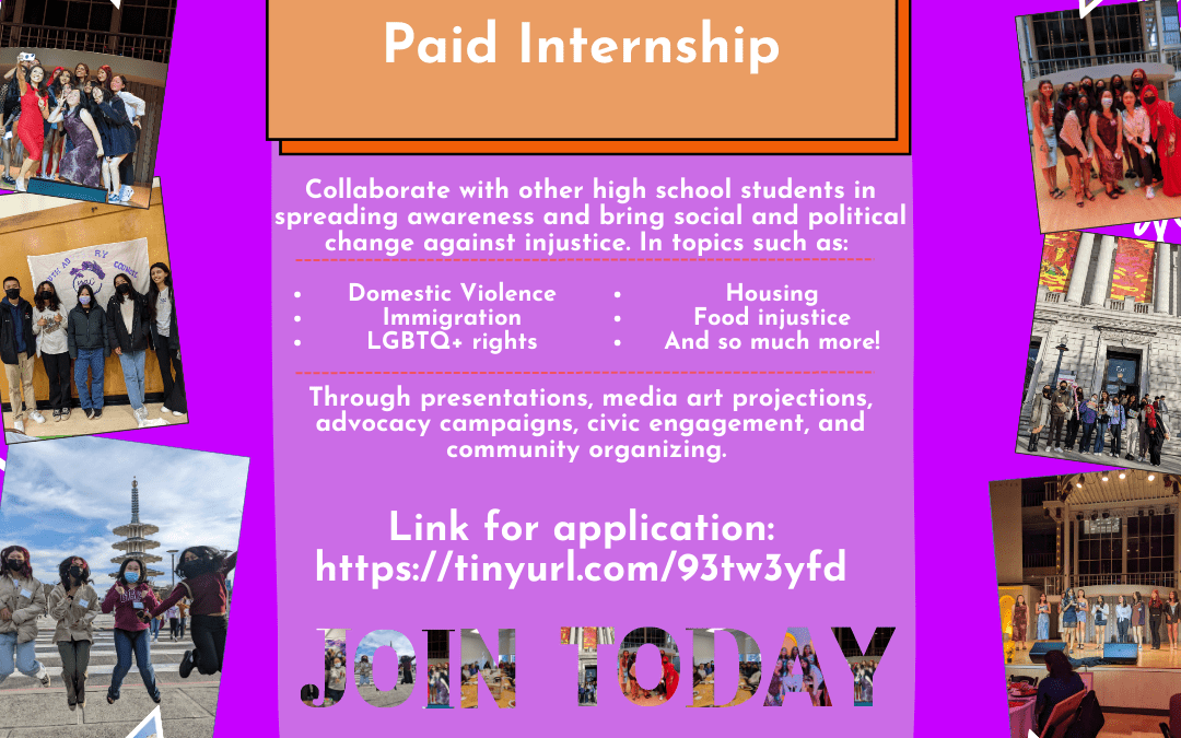 Paid internships with our Youth Advisory Council