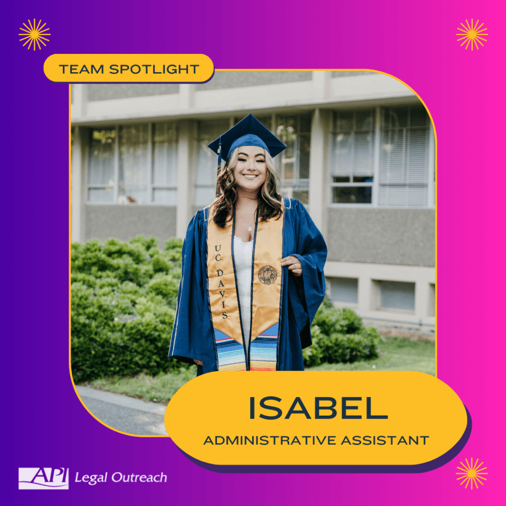 API Legal Outreach team member Isabel