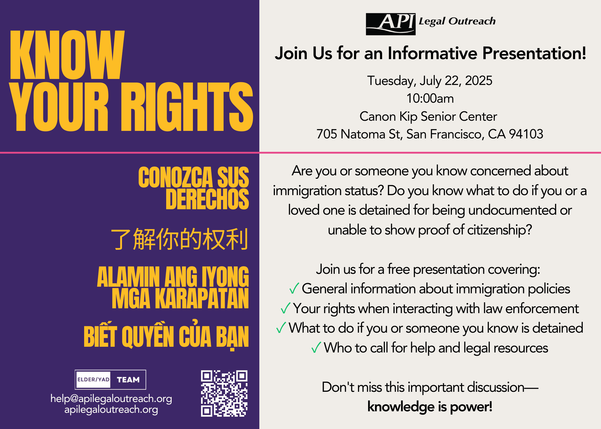 Know Your Rights clinic