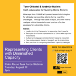 Representing Clients with Diminished Capacity - API Legal Outreach webinar